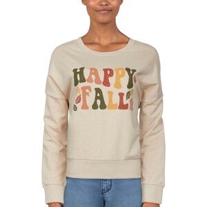 Size 1X Cabelas Natural Reflections Happy Fall Long-Sleeve Sweatshirt